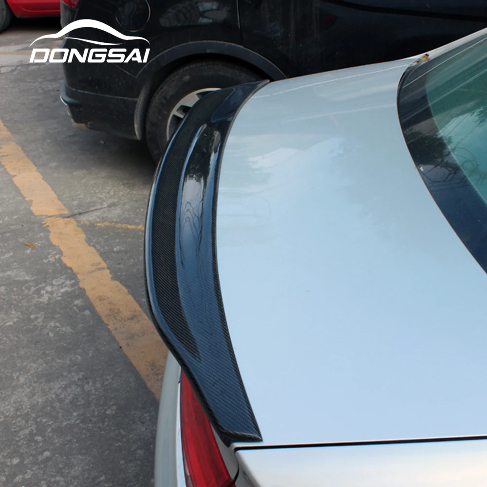 For Audi A4 S4 RS4 B8 B8.5 Add Carbon Fiber HK Style Ducktail Spoiler Rear Trunk Boot Lip Tail Wing 2007+