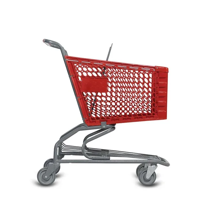 Wholesale plastic Shopping cart Grocery Cart push market Supermarket Shop Trolley