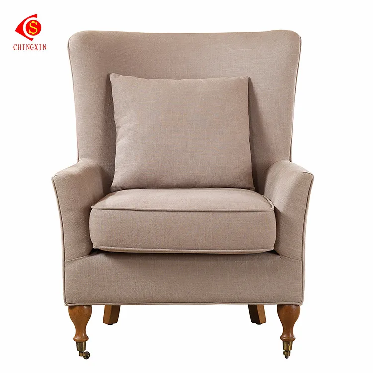 Factory Price Practical Indoor Solid Color Fabric Chairs with Casters luxury chair