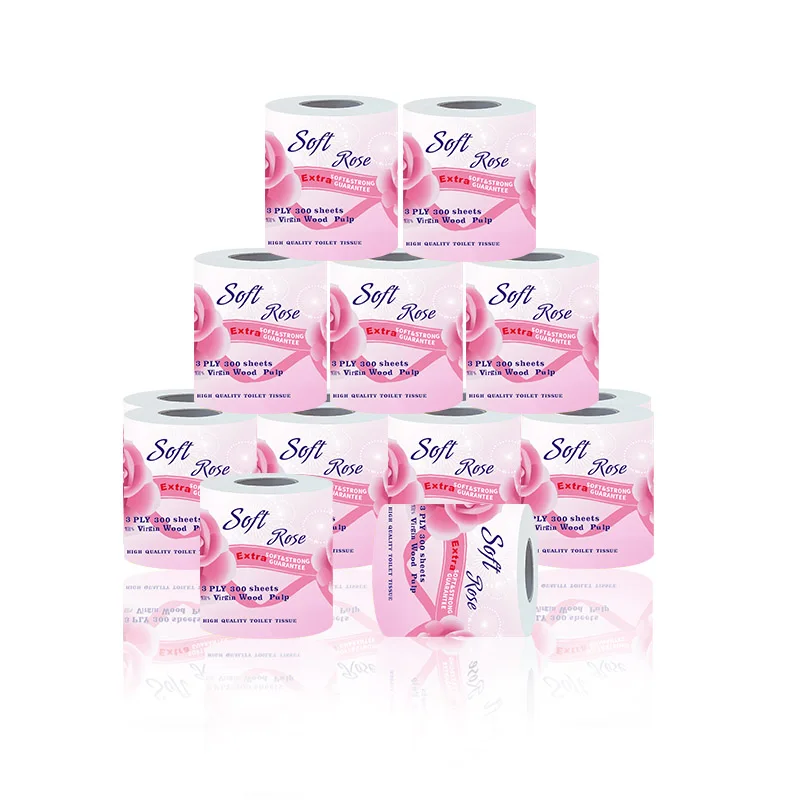 China supplier high quality soft white biodegradable toilet paper bathroom tissue  toilet roll