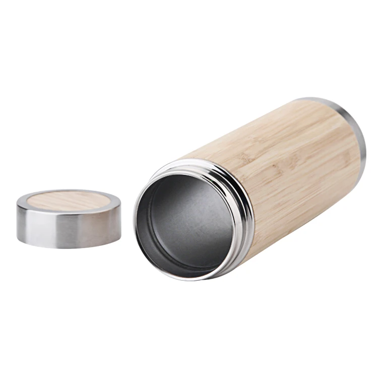 Eco-friendly reusable bamboo fibre coffee cup mug with  filter