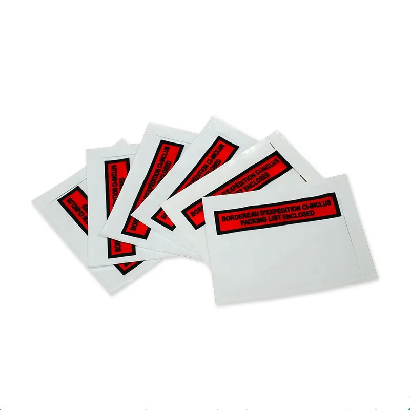 Customized printing packing list envelope for mailing using
