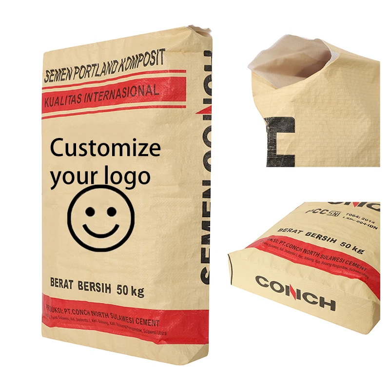 Customizable PP Woven Sack Bag 25kg & 50kg Reusable Moisture-Proof cement packaging bag for Packaging Rice& Fertilizer
