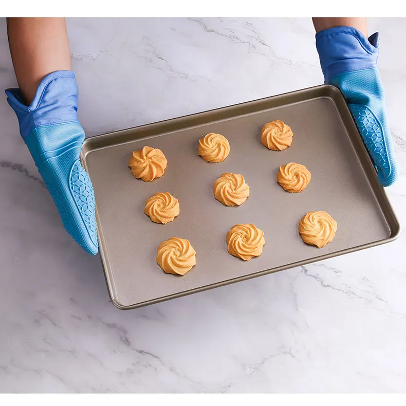 Custom Extra Long Quilted Liner Professional Silicone Oven Mitts