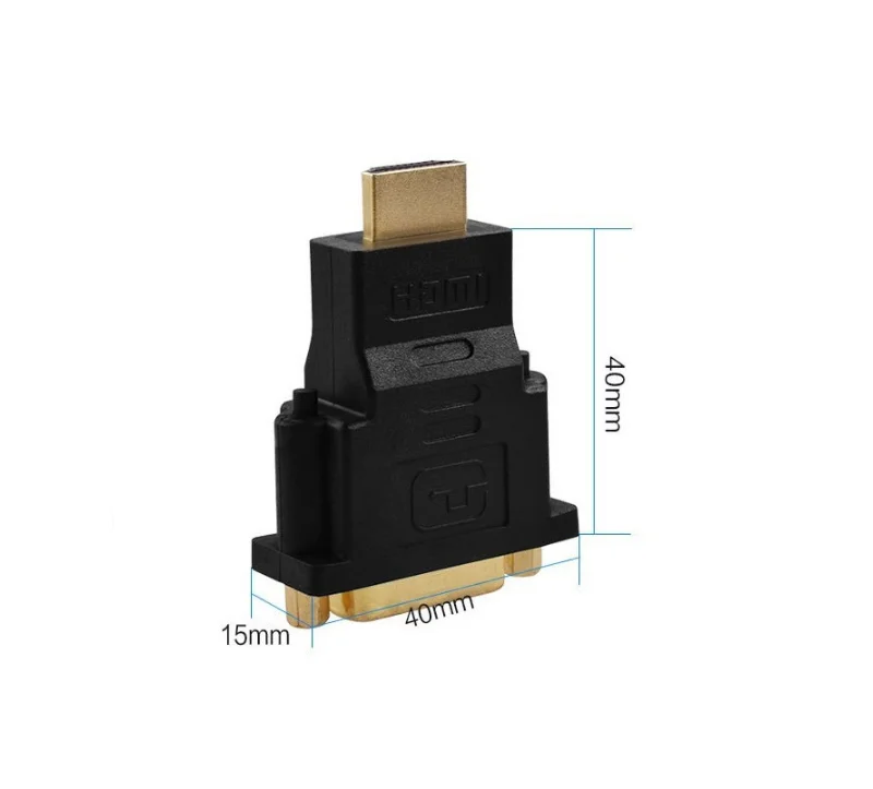  Позолоченный преобразователь hd mi на dvi адаптер HD MI штекер DVI 24 + 1 5pin