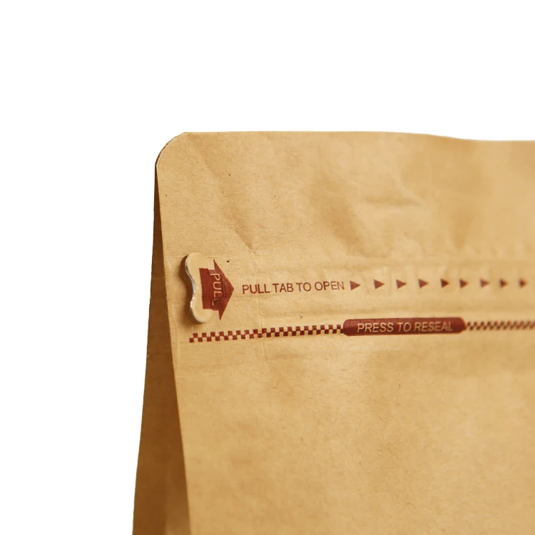 Custom Logo Packaging Bottom Side Bag Coffee Packaging Bag coffee Packaging Bean Kraft Paper Pouch With Zipper