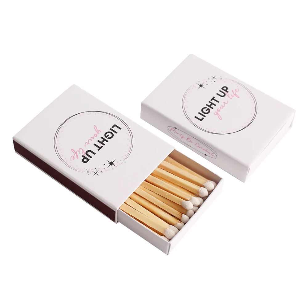 Custom Package 250 GSM C1S Paper Design Printing Match Stick Box Matchboxes with White Head Matches