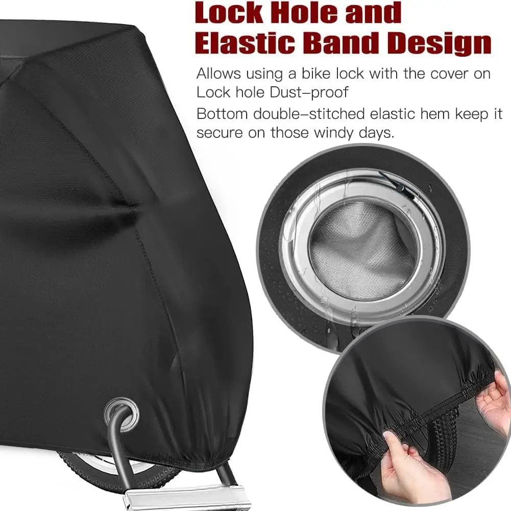 Premium OEM Outdoor bicycle cover All Weather Waterproof Anti UV Snowproof Dustproof 210D 300D Durable Oxford bike cover