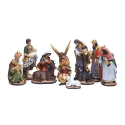 Christmas Set Gifts Bethlehem Nights Christmas Nativity Scene Classic Figurines Religious Indoor Decoration Resin Ornament