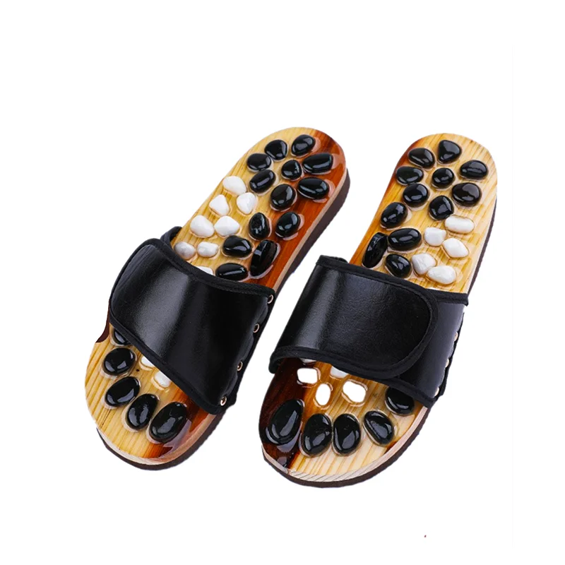 Wholesale Hot Sale Unisex Fashionable Style Improve Sleeping Blood Circulation Stone Therapy House Slippers Foot Massage Shoes