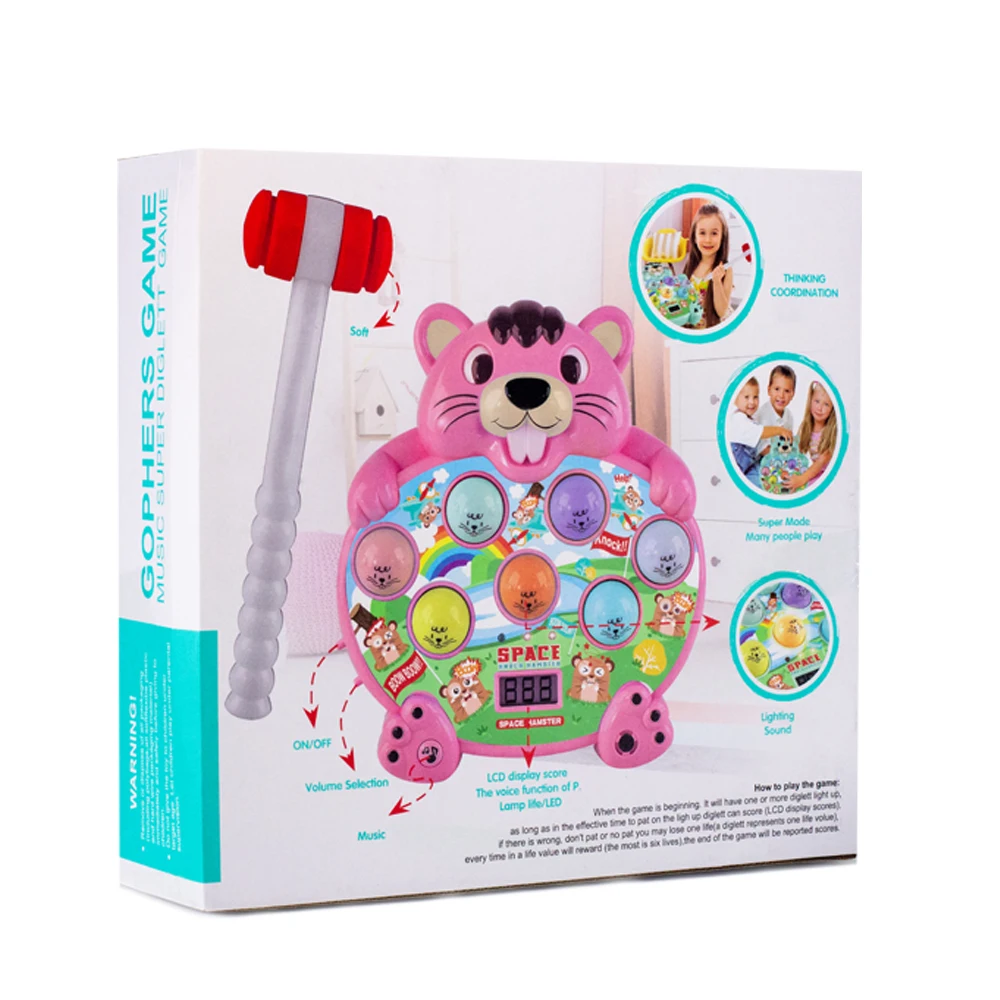 Educational Toys Gophers Game  Whack-A-Mole Fun Gift for Toddlers  Old Kids Boys Girls Hamster