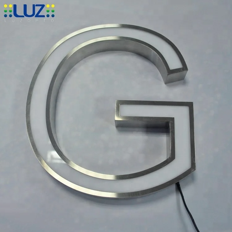
Custom logo illuminated backlight channel letter led light sign board 