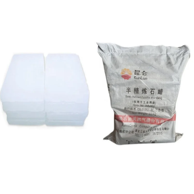 Semi refined Paraffin Wax Kunlun 56/58 Candle Making