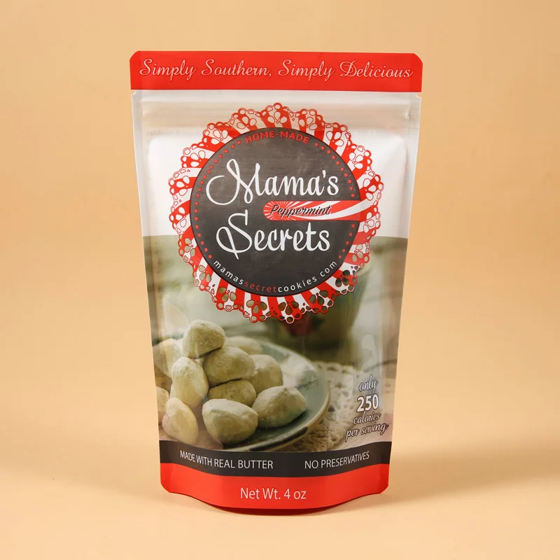 Laminated material stand up pouch food grade plastic bag with own logo printing Stand up zipper pouch Recycled Materials