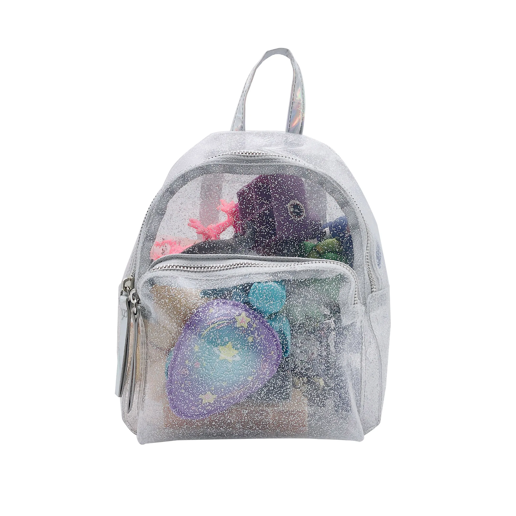 transparent School Bag Travel Adjustable Shoulder Strap Clear PVC Waterproof Kids Clear Backpack