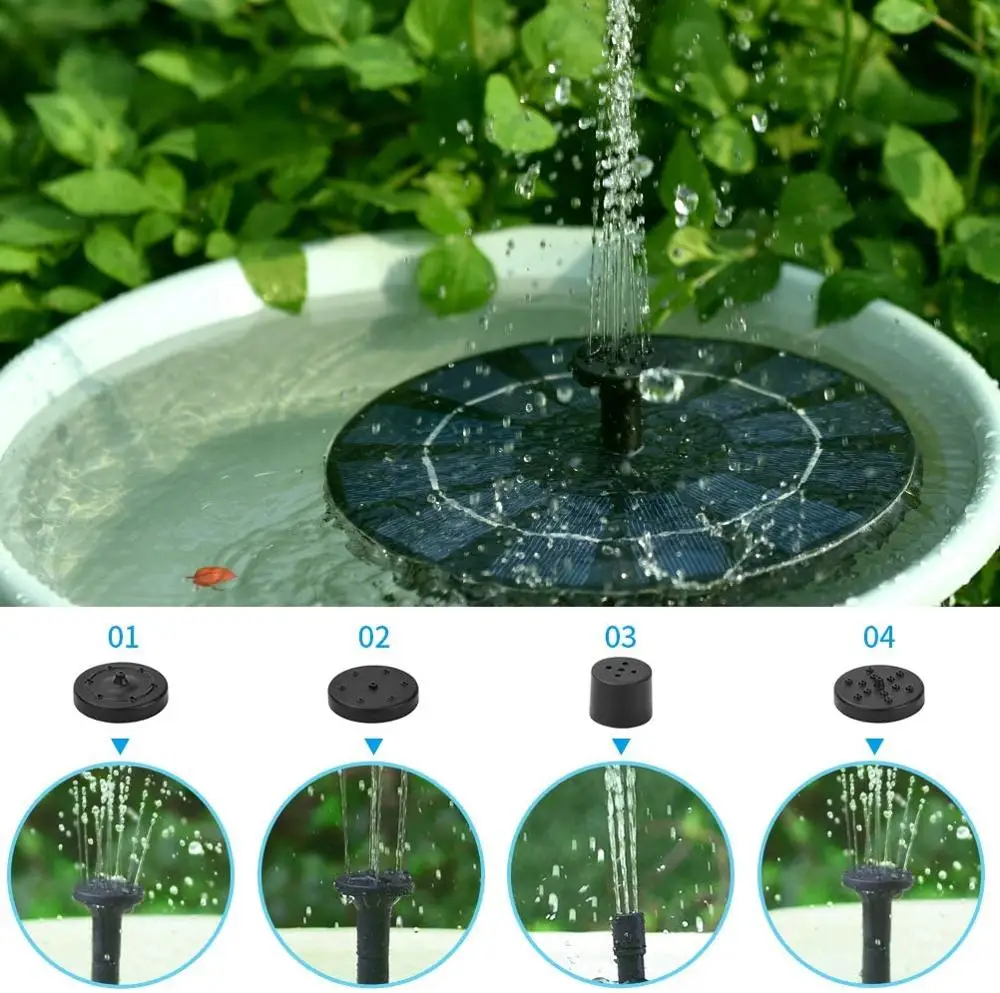 Free Standing Solar Powered Landscape Decorative Fountain Pump with Battery Backup for Garden Pool Pond Outdoor