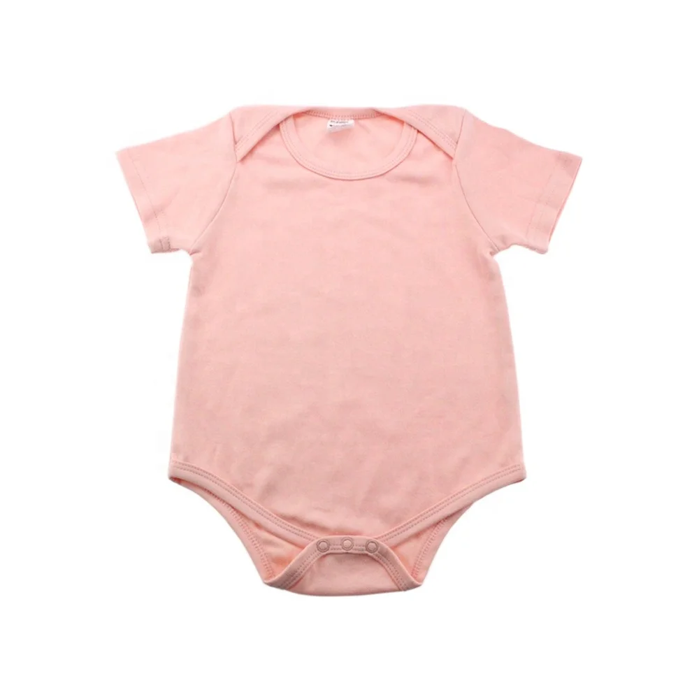 Factory custom Wholesale custom soft elastic plain color summer short sleeve peruvian pima cotton baby clothing