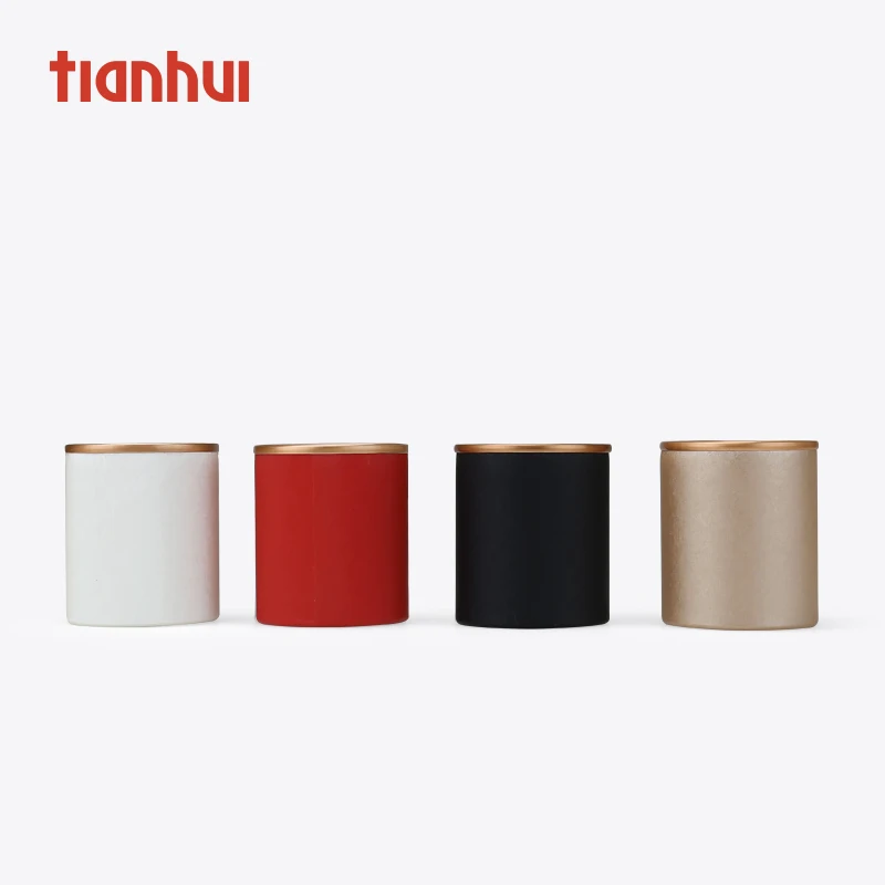 China Tea Powder Paper Packaging Canister With Aluminum Foil Easy Peel Off