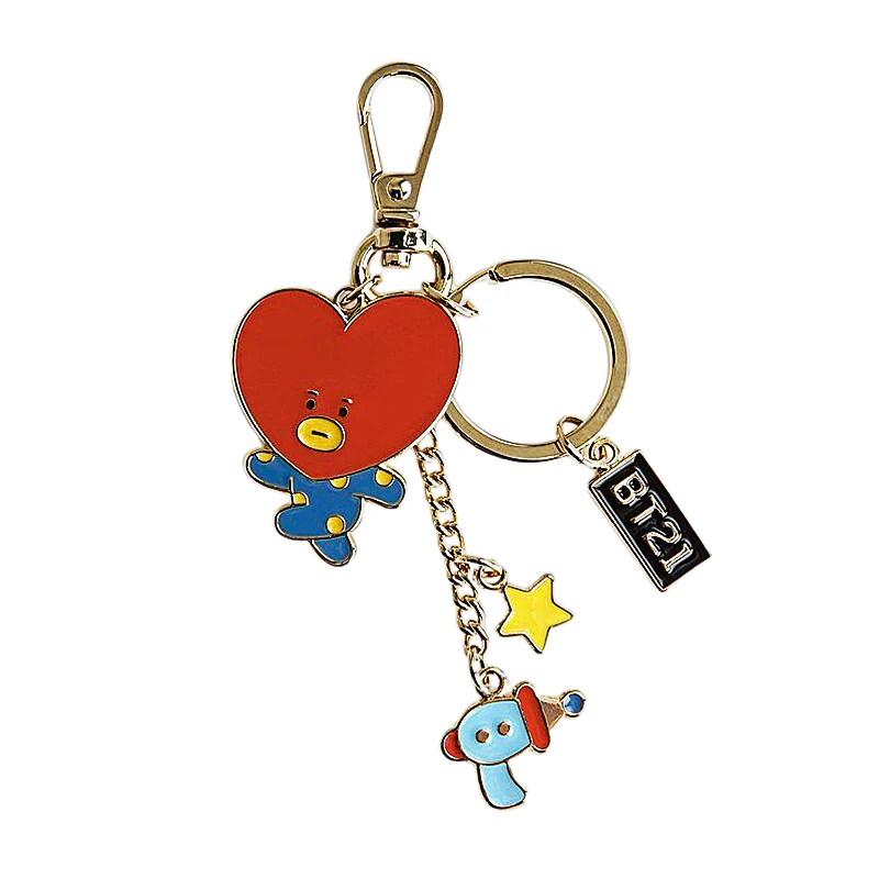 Wholesale Enamel Keychain Brass Creative Keyrings Metal Pendant Charm