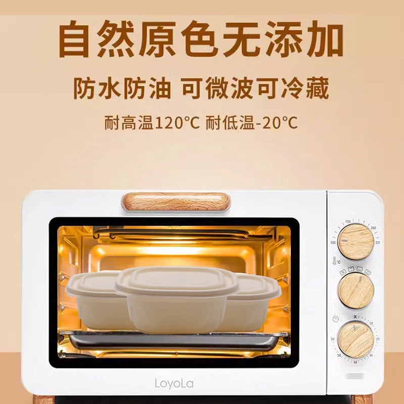 Customized disposable corn starch salad bowl, environmentally friendly and biodegradable tableware