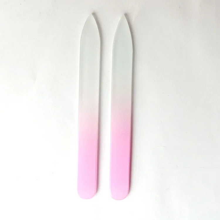 Cute Pink Baby Glass Nail File Clear Safety Finger Foot Nail File For Sale