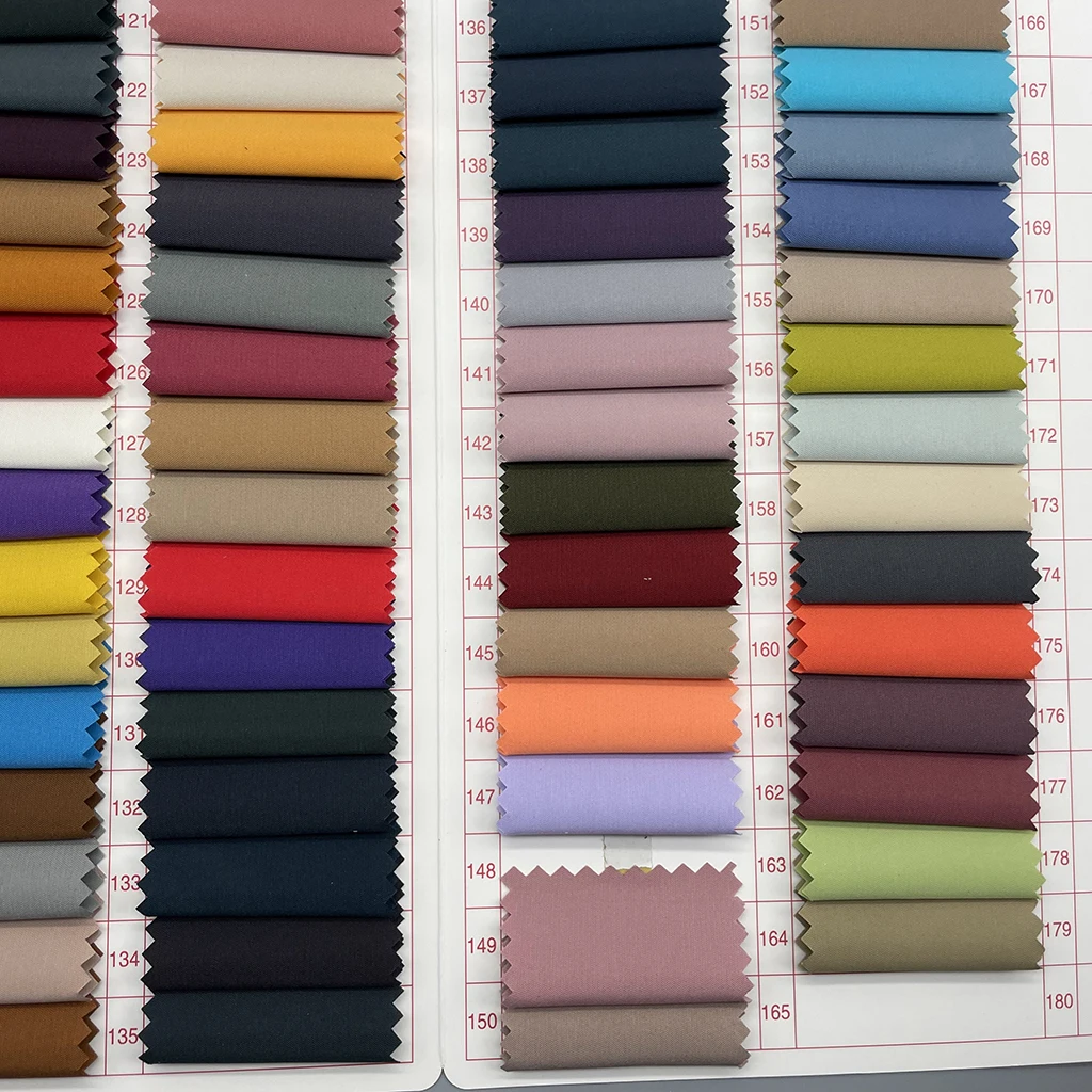 Hot selling woven solid colorful spandex broken twill polyester elastic buckling dyed stock fabric for jacket, coat