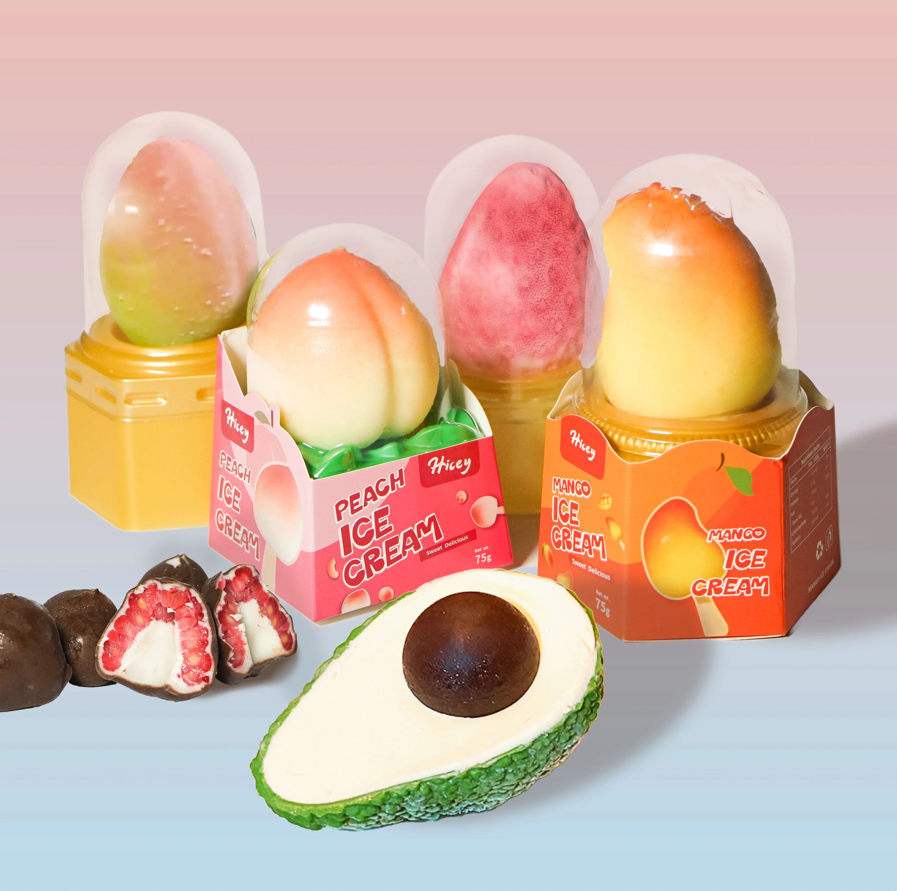 Китай манго авокадо Клубничное мороженое экзотические продукты шоколадное фруктовое