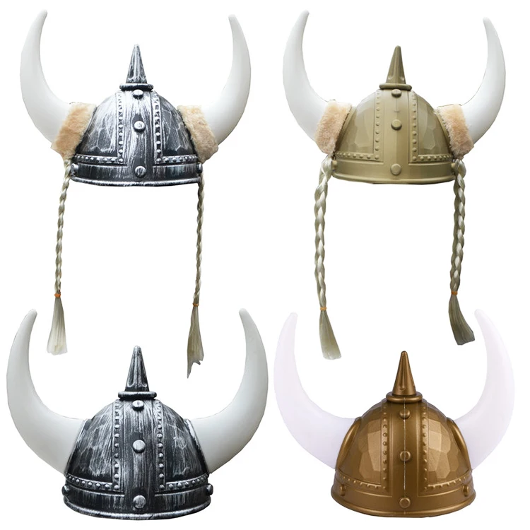 Best selling LED Light Up Viking Horns Helmet for Halloween party