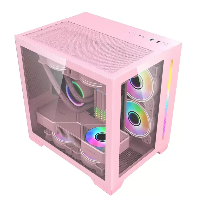 Корпус для ПК корпус процессора компьютера игровой офисного стола ATX USB 3 0 закаленное стекло Phantom черный белый