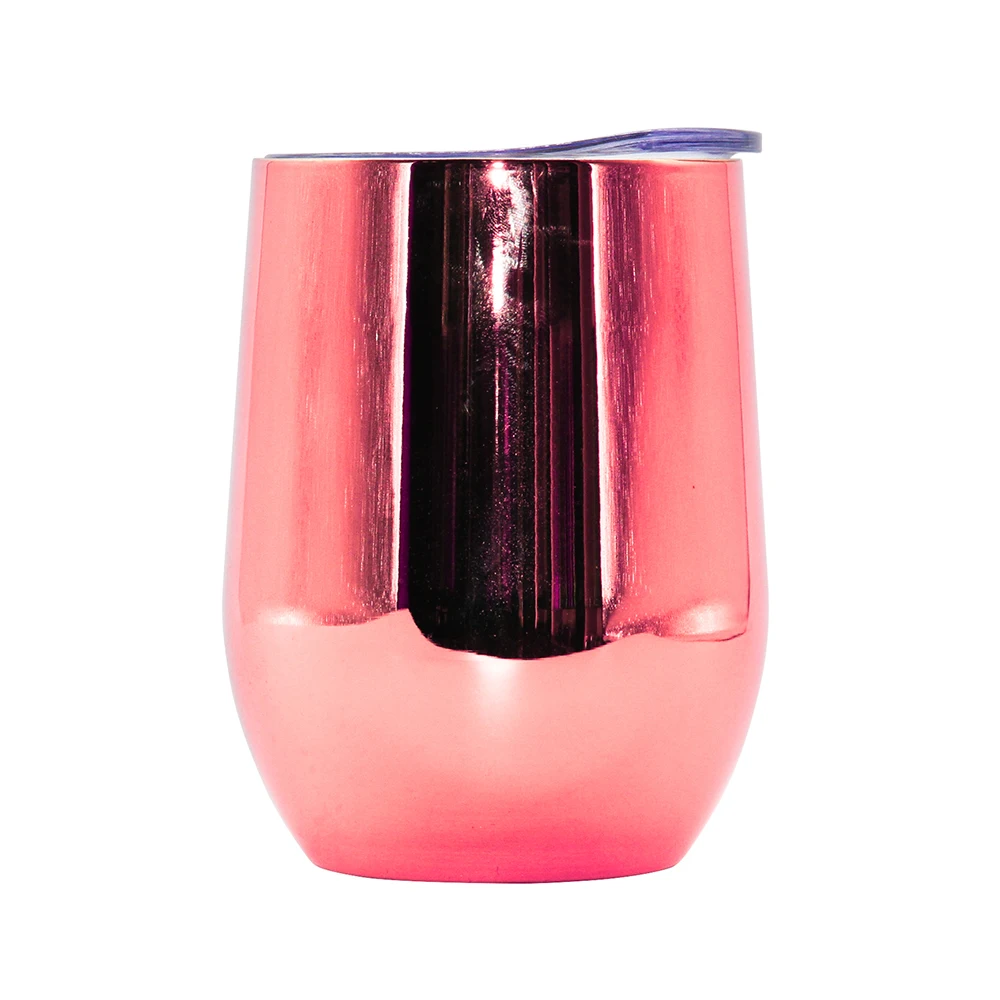 
12oz Wholesale Acrylic Thermal Metal Egg Insulated Wine Cups For Bottles Stainless Steel Wine Cu 