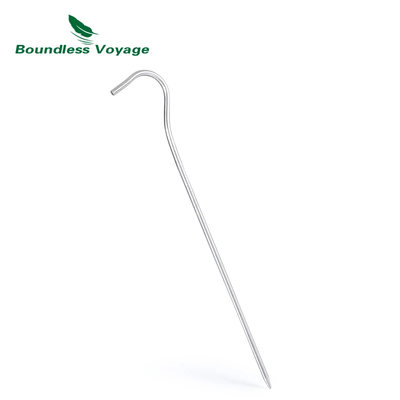 Boundless Voyage GR2  Titanium Tent Pegs Titanium Nail Outdoor Camping Tent pegs Nail for hike and comping