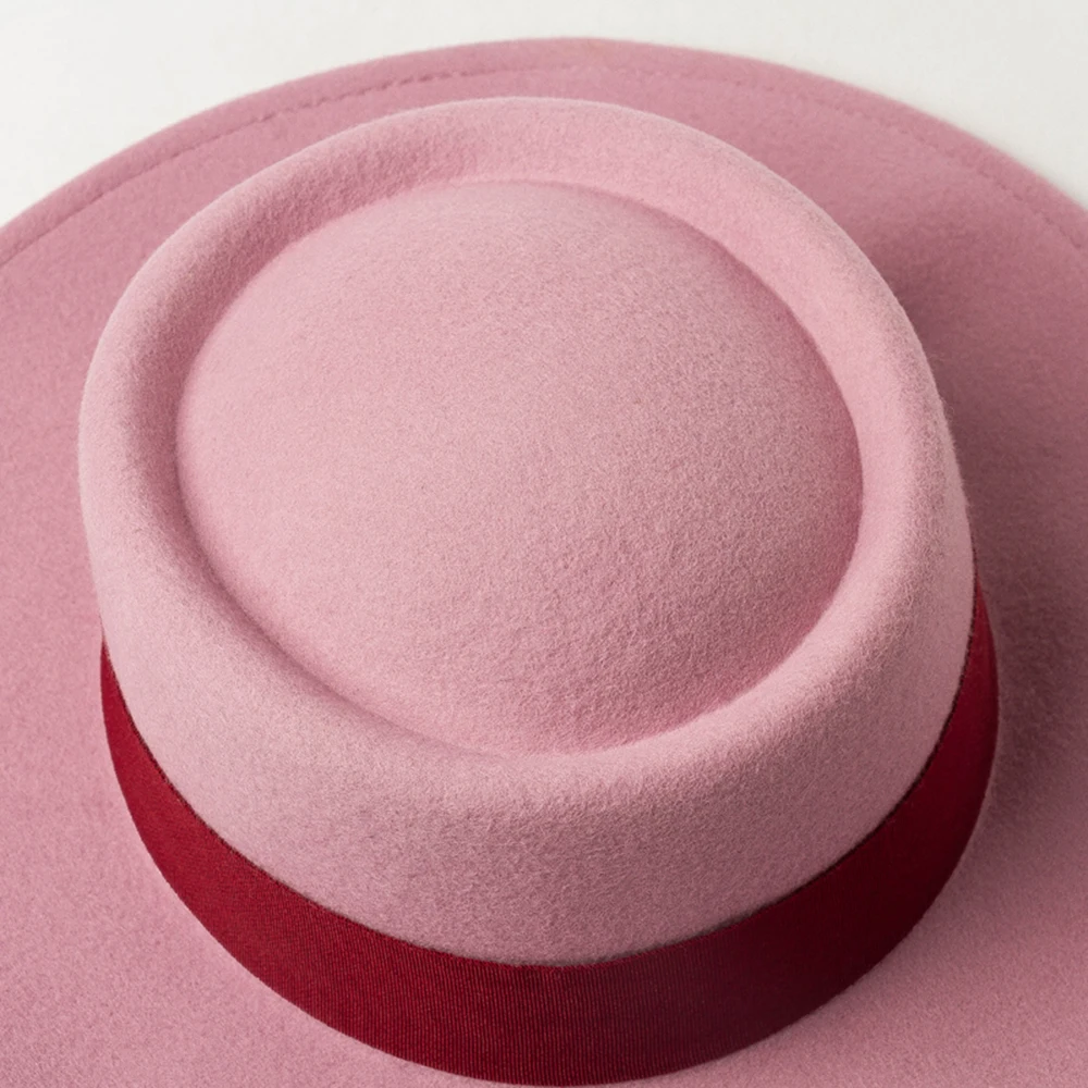 Custom Chapeau Mujeres Sombreros Fieltro Adults Wholesale Wool Wide Brim Ladies Women Felt Panama Fedora
