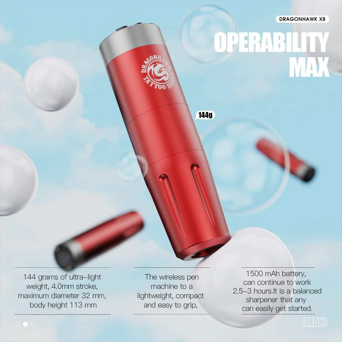 Dragonhawk X8 Quality Rotary Mast Tattoo Gun Tattoo Pen Machine