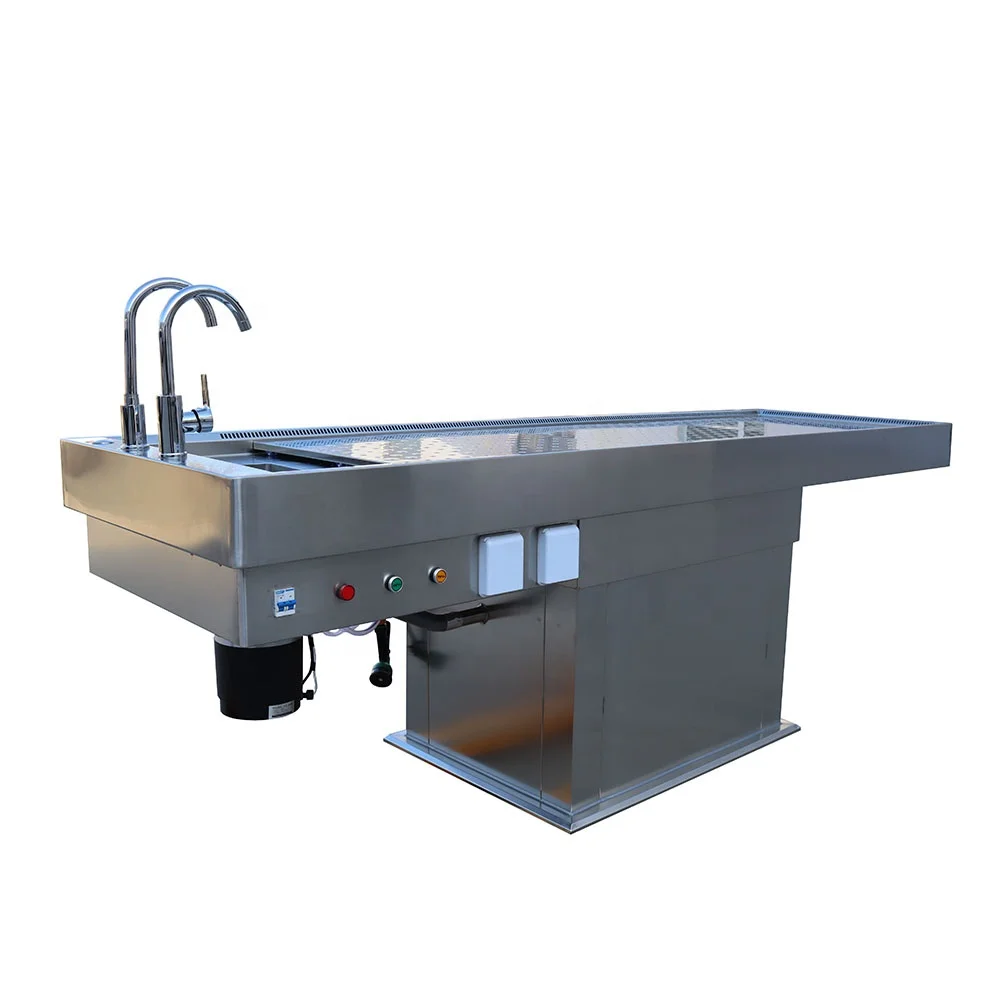 Morgue electric lifting autopsy table stainless steel autopsy table price