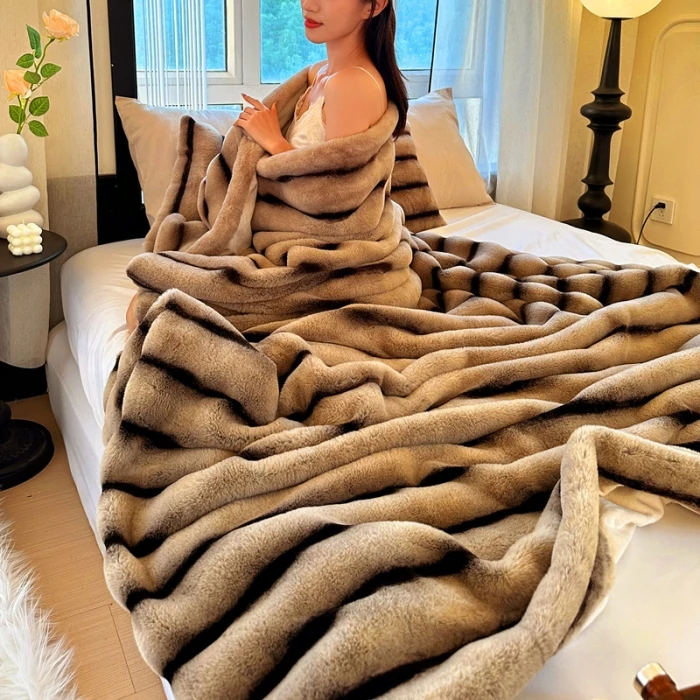 Теплый из искусственного меха кролика 100% микрофибры разных цветов плотный диван-кровать одеяло