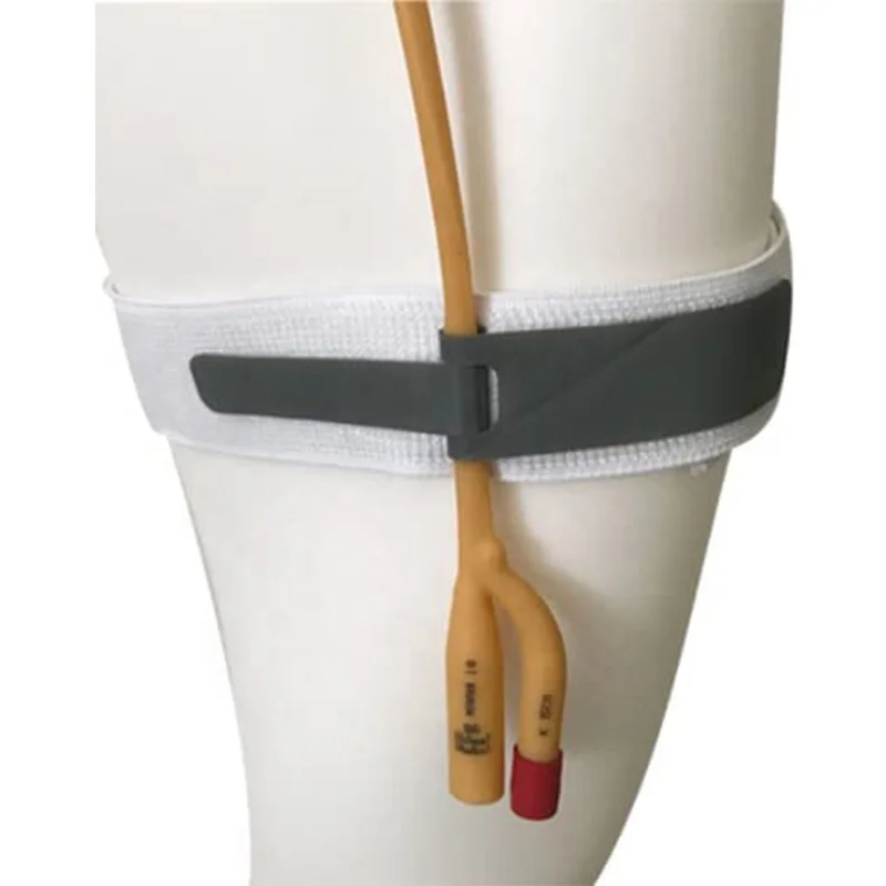 Catheter Stabilization Device Anti Slip Urinary Drainage Tube Holder With Silicone Grips Hook And Loop