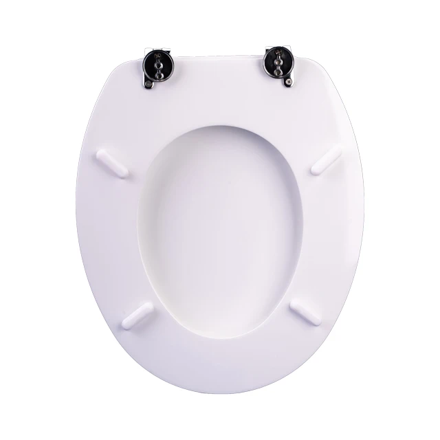 Modern 3D MDF Soft Close Hinges Sanitary Slim round round Wrap over Toilet Seat Cover for Home Bathroom Made of UF Urea Material