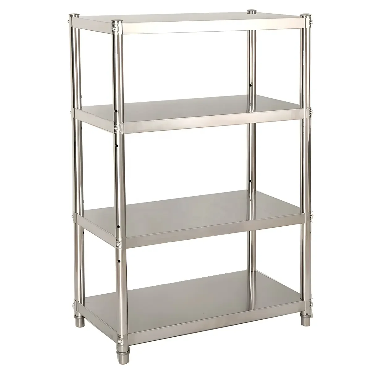 Free Standing Stainless Steel Adjustable Kitchen Storage Shelves Bathroom Living Room Storage Rack Shelves