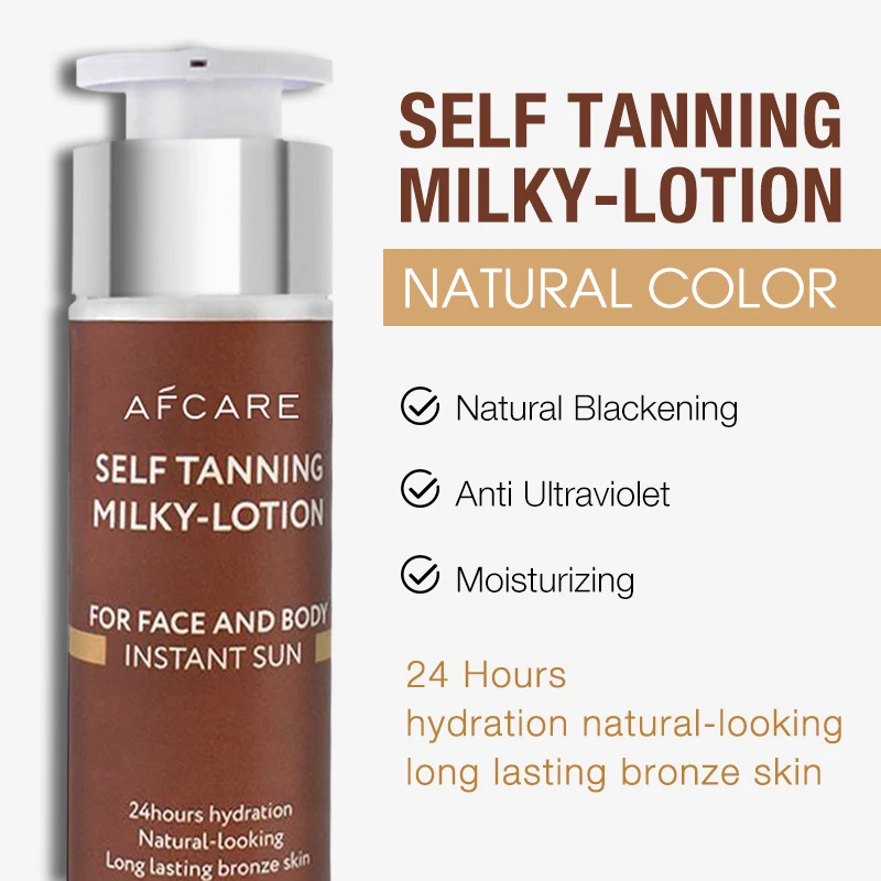 Natural Tanning Cream Paraben-free Suntan Skin Surface Darken & Brightening and Witch Hazel & Aloe Vera Sun Bed Tanning Cream