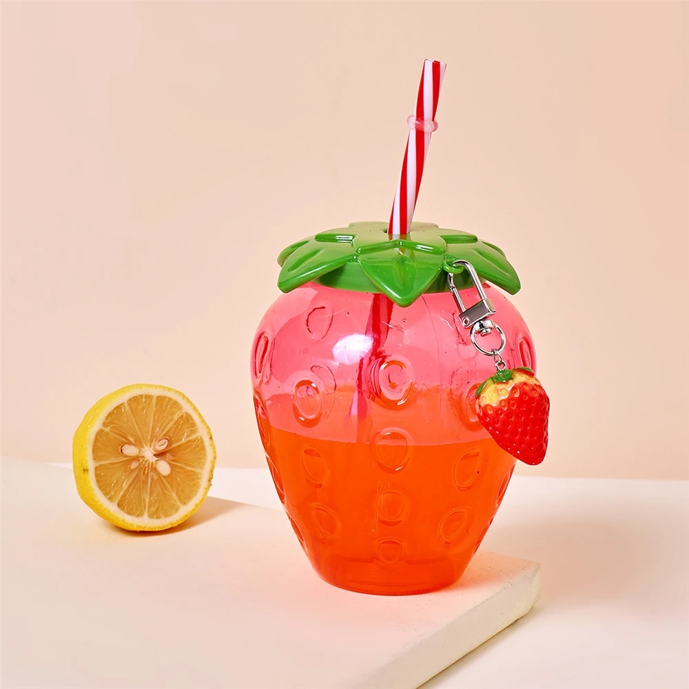 Cheap convenient High quality 500ml Juice Use Food Grade PET Material Strawberry pineapple shape plastic juice bottle