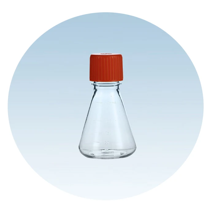 Лабораторная цветная колба Erlenmeyer 500 мл с пластиковой винтовой вентиляционной крышкой, колба Erlenmeyer