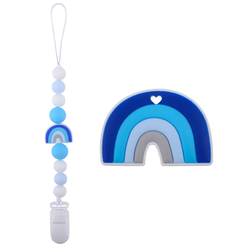 Personalised Sublimation Kids Teething Newborn Baby Accessory Soother Pacifier Clip Wooden Silicone In Pink