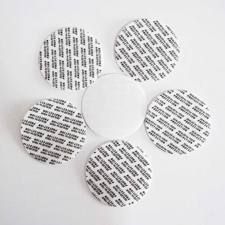 1000pcs/batch 50mm Self-adhesive foam pressure sensitive gasket seals pad cap liner for PP PET PVC PS ABS glass bottles