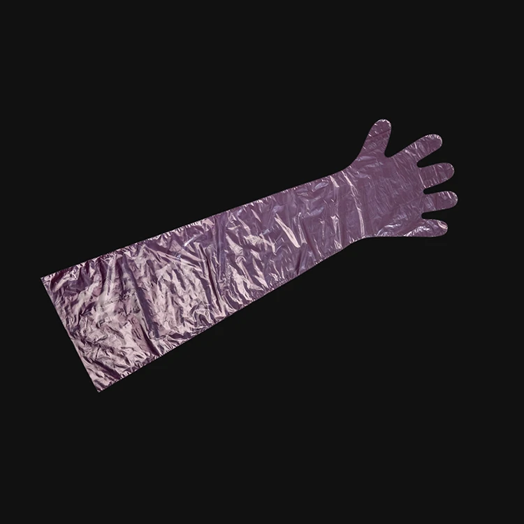Newest Hot Selling 90cm PE Rectal Examination Veterinary Disposable Gloves