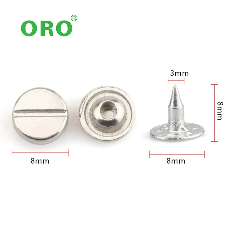 Various Sizes Single Head Rivet Close-End Rivets Type t Antique Brass Silver Metal Jeans Rivets Buttons for Garments