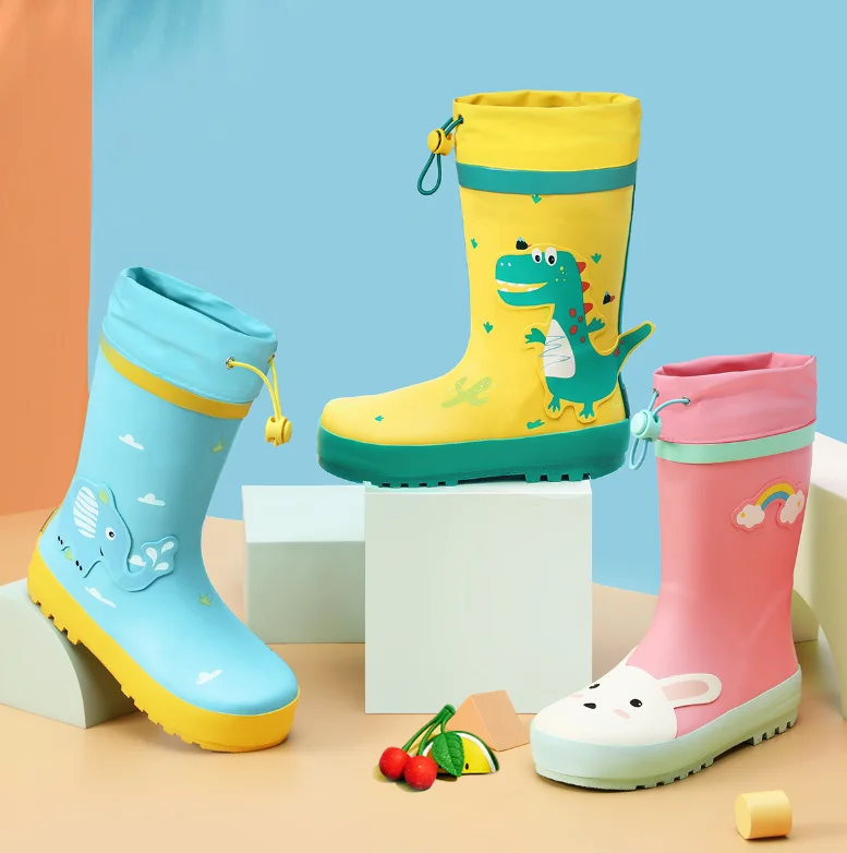 Children outdoor rain shoes climbing non-slip lacing cute cartoon can be customized