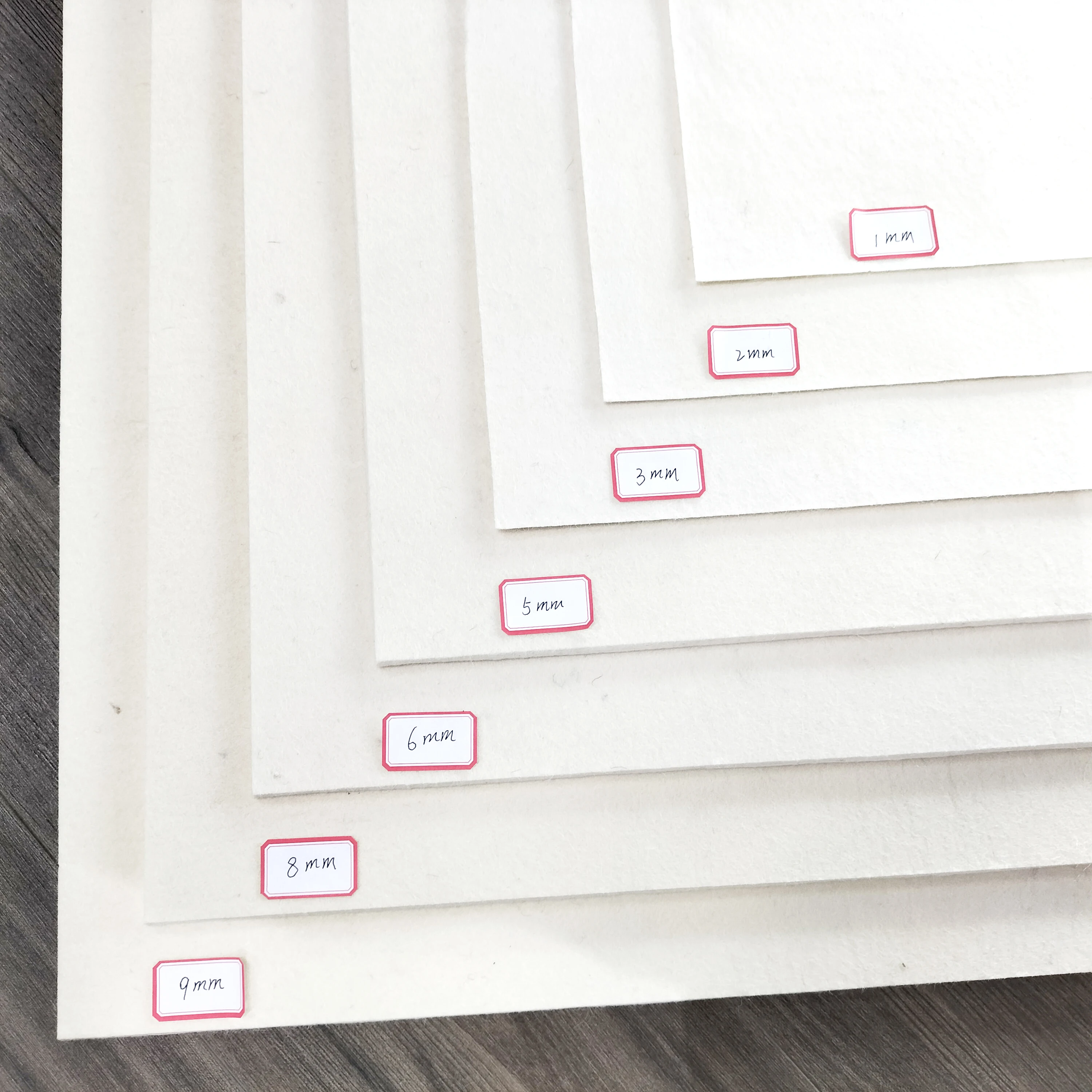 2/3/4/6/7/8/10/12/20/25/30/40/50mm white colour insulation waterproof recycled stainless industry 100% merino wool felt fabric