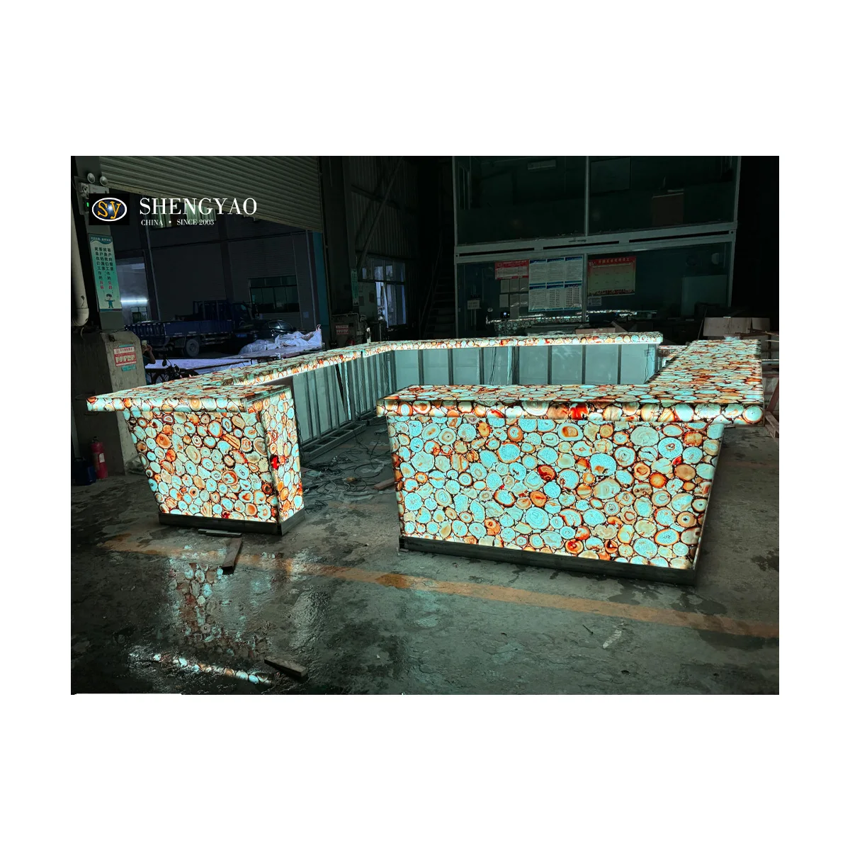 1600*3200mm Large Size Polished Brown Agate Stone Background Wall Onyx Geode Wall Panel
