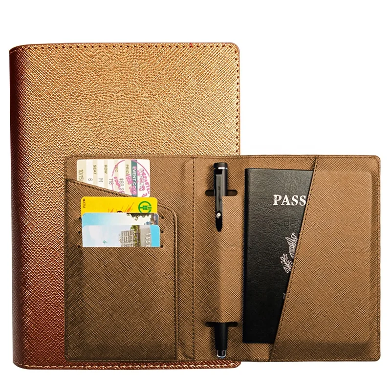 Top 10   Saffiano Passport Holder With Pen Holder PU Leather Travel Wallet Passport Cover