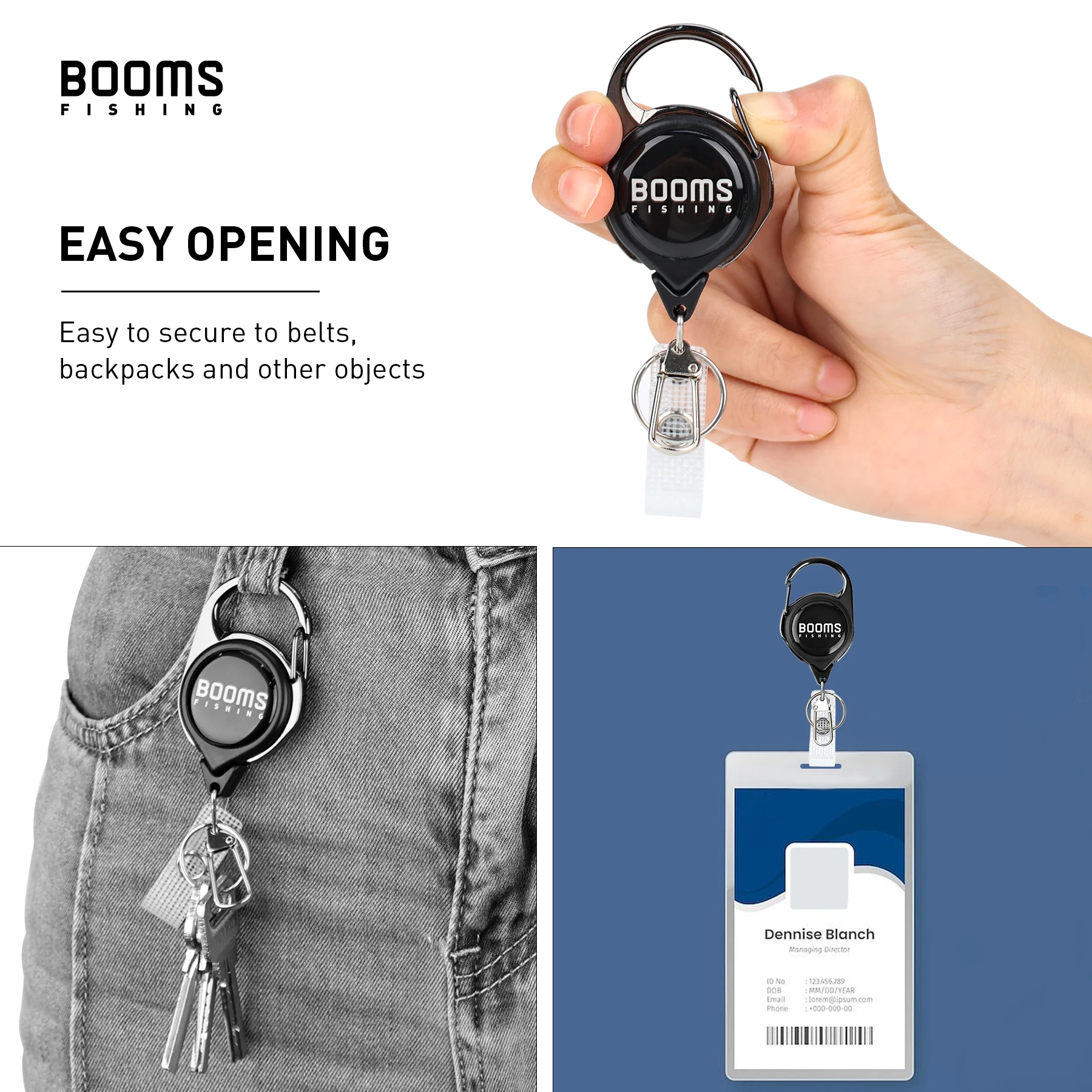 Retractor Keychain 4.1in Retractable Reel Badge Holder Tool Key Ring Horseshoe Buckle ID Badge Clasp RG1 Tether 2 PCS in Pack